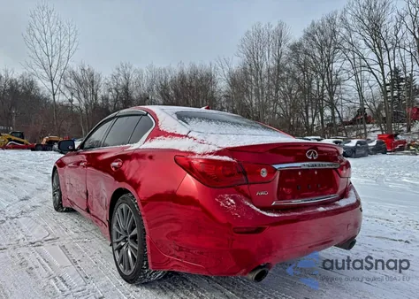2017 Infiniti Q50 Red Sport 400 z USA, uszkodzony, nr VIN JN1FV7AR2HM871376
